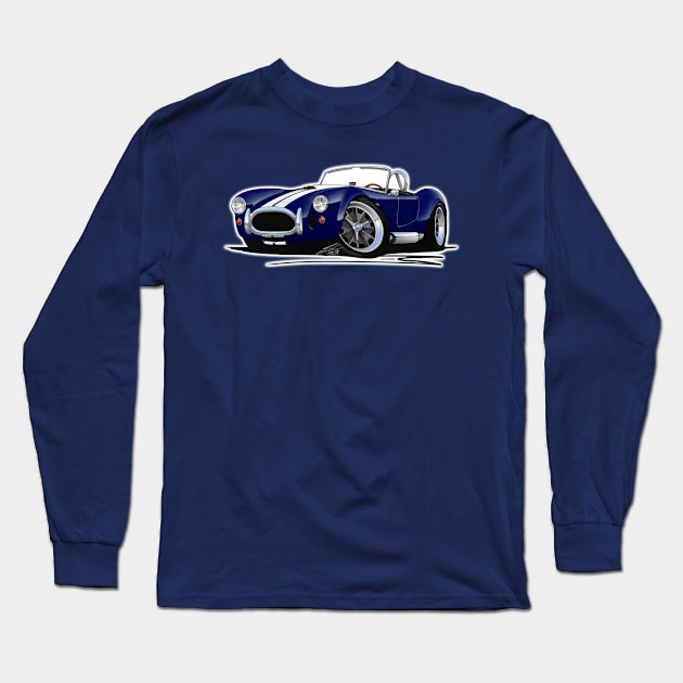 AC Cobra Dark Blue (Stripes) Long Sleeve T-Shirt by y30man5